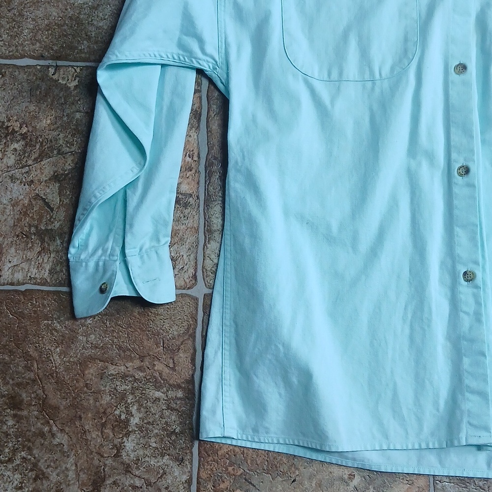 GUC Vintage 80s Outback Red long sleeve button down shirt mint green size small - Picture 3 of 7